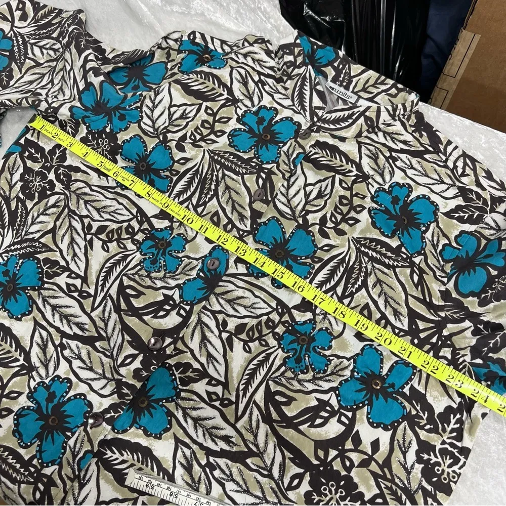 Units nwt xl embroidery beaded floral artsy button down light blazer jacket top - Image 5