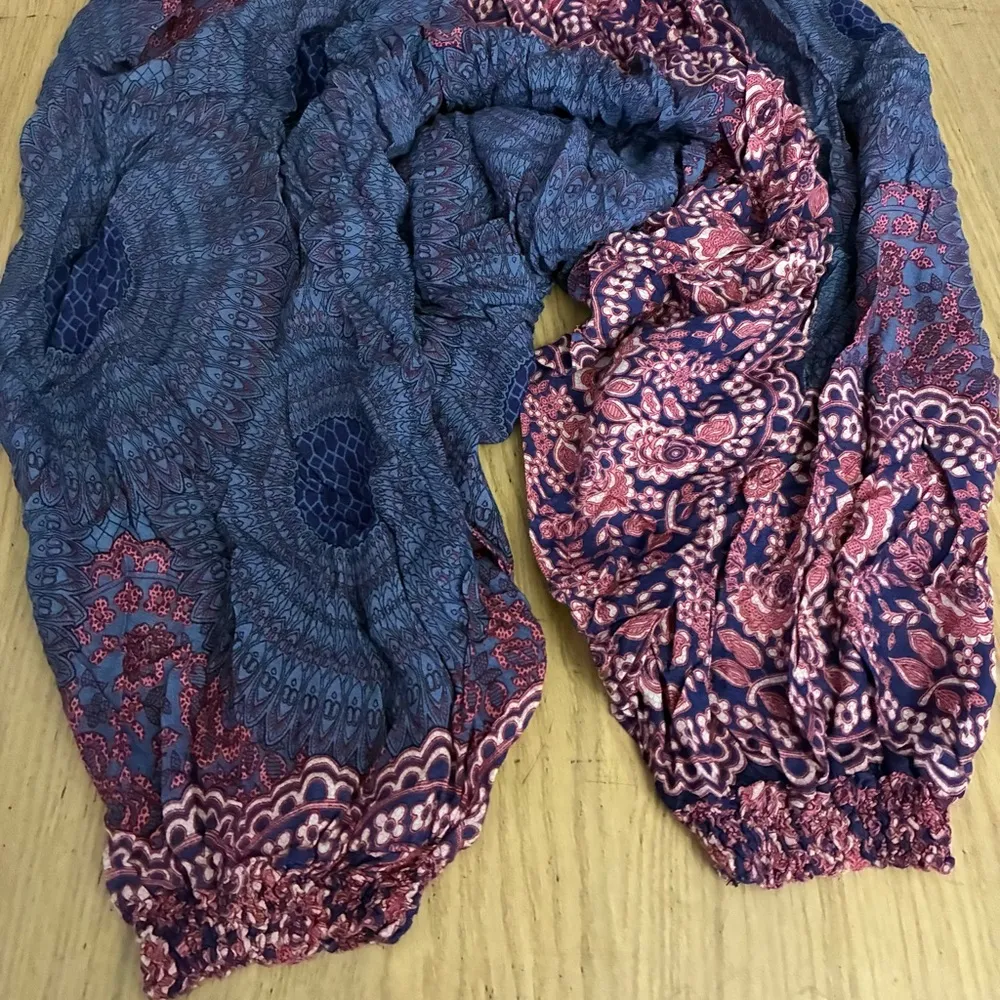 JIBJAAB Bohemian Multicolor Harem Festival Hippie Wide Leg Pants OS Blue Size undefined - Image 10