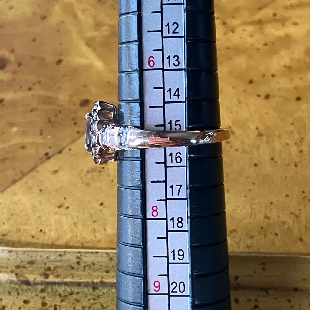 Color Changing Garnet Moissanite Sterling Silver Ring Size 7 - Image 9