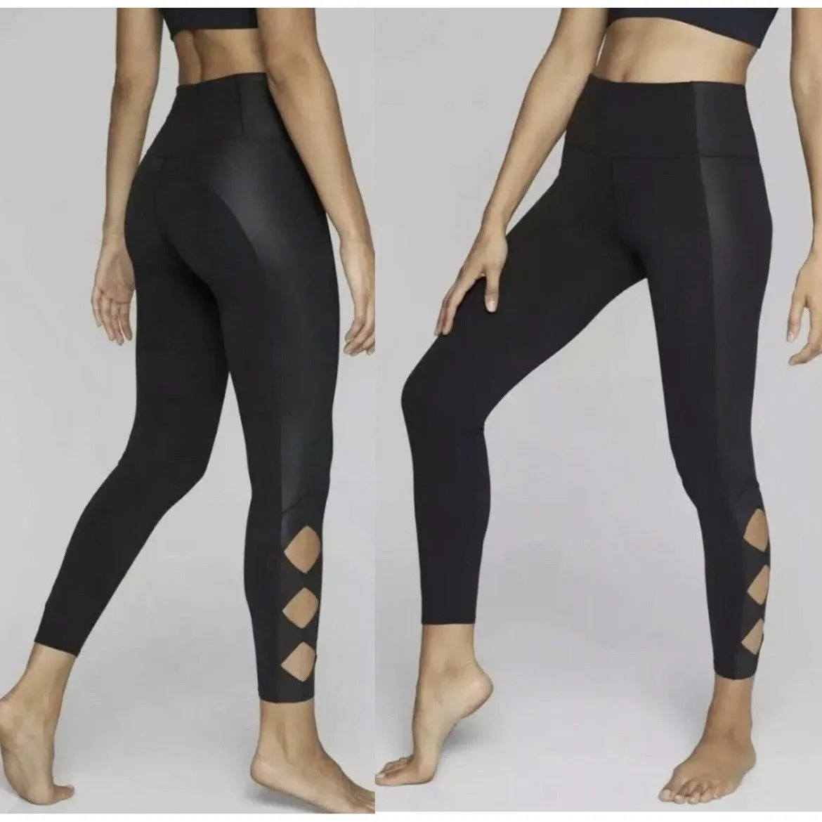 Athleta Women’s Cobra Tight Leggings Small Petite Black High Rise PowerVita - Image 2