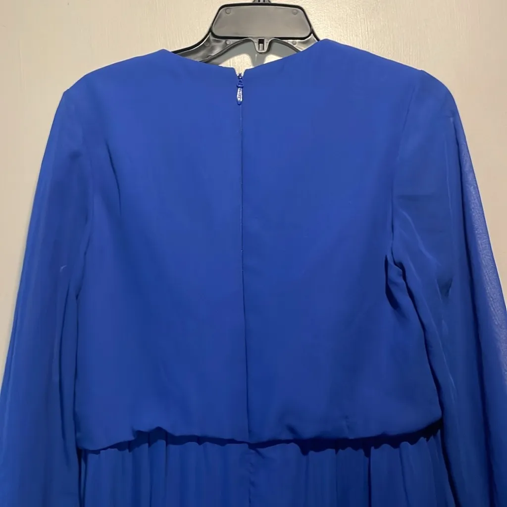 JJ’s House-NWT A-Line V-Neck Floor-Length Chiffon Formal Dress Royal Blue Size 6 - Image 10