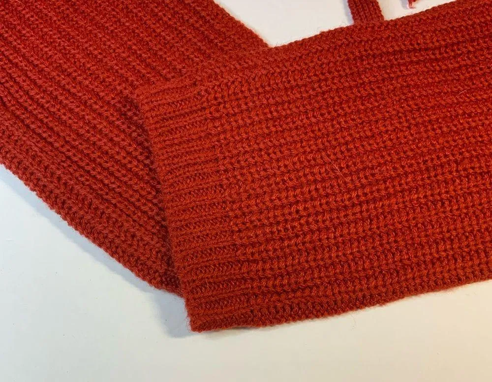 Ambience Apparel burnt orange open tie back sweater size Large - Image 4