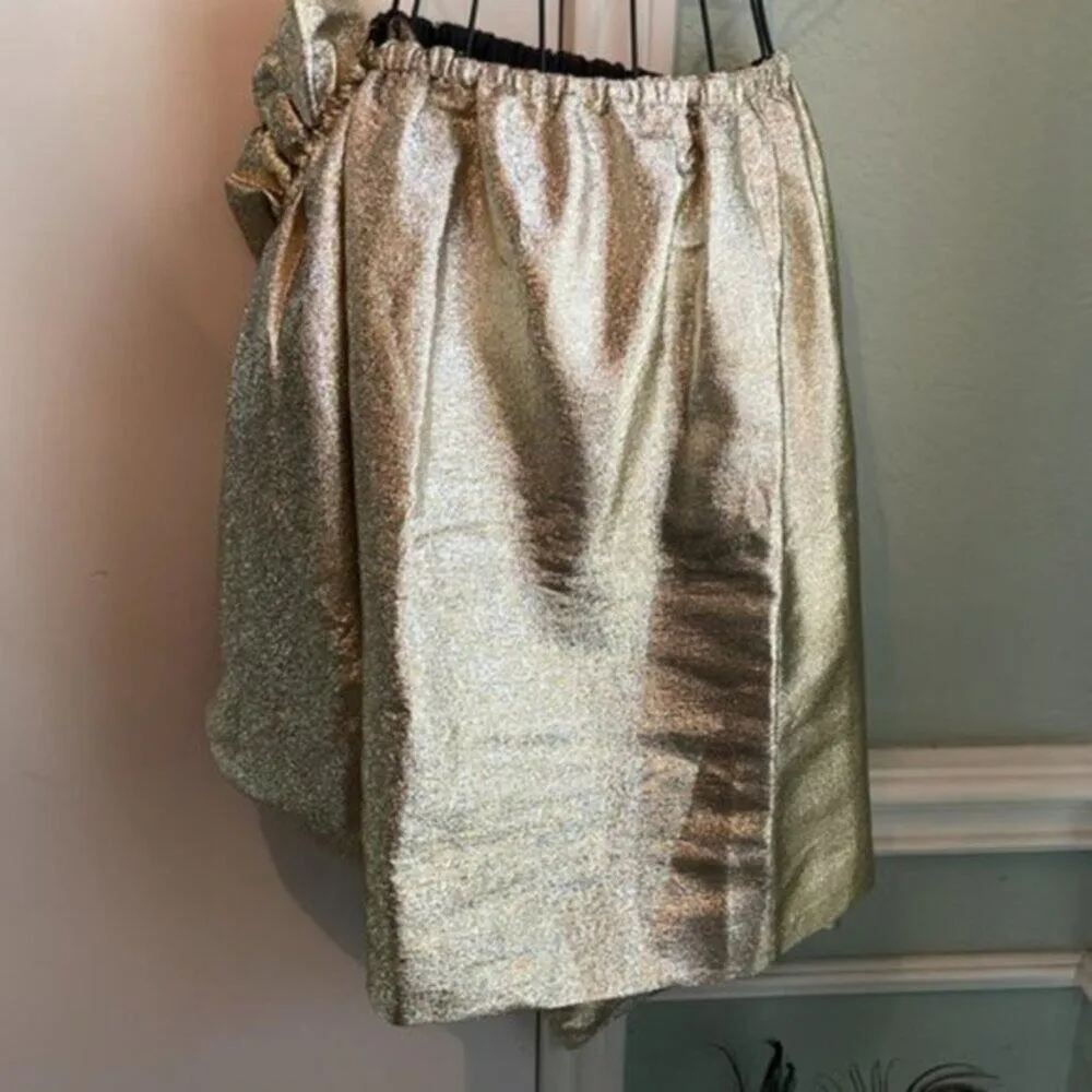 Stella McCartney Lurex Gathered Brynn skirt Gold size 4 - Image 6