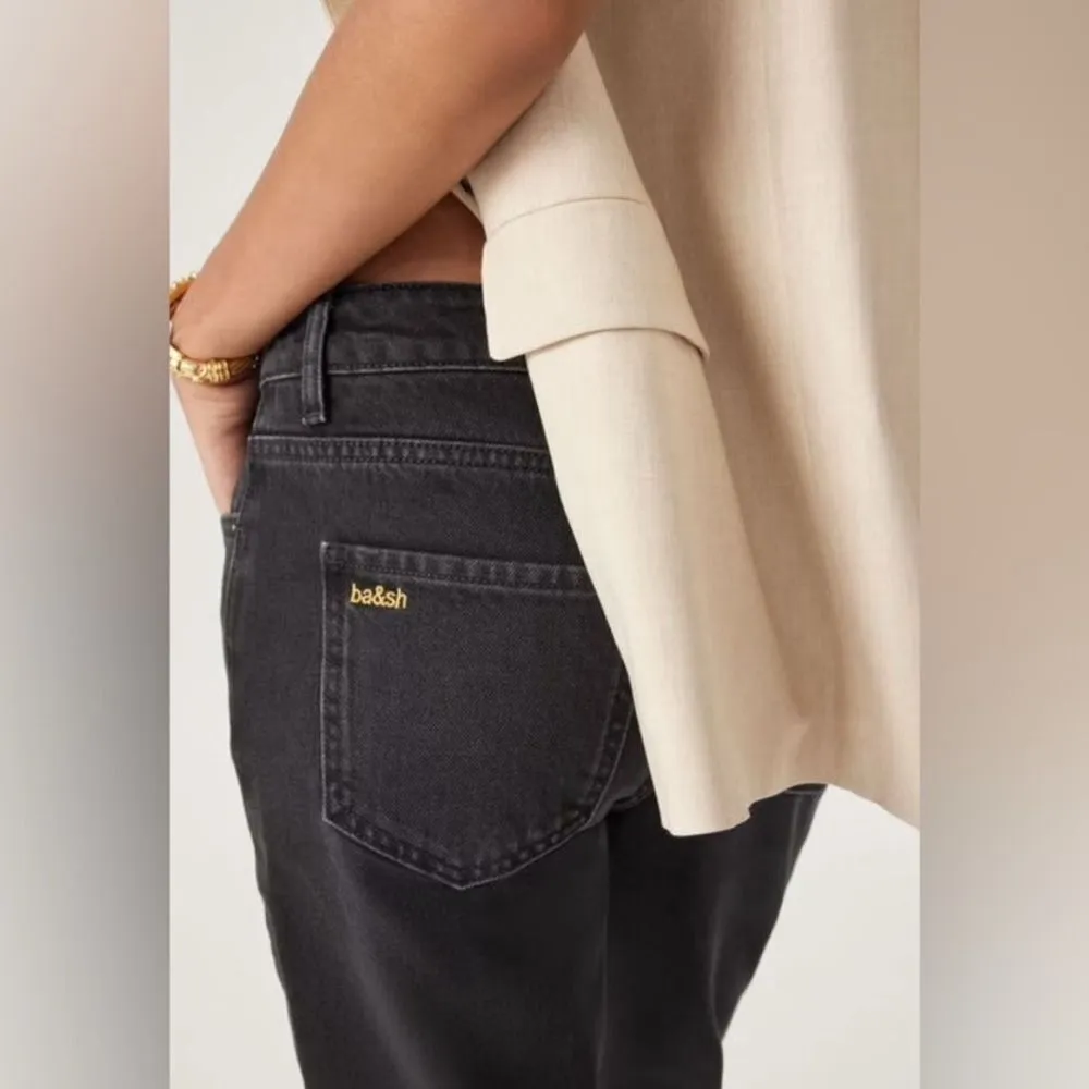 Ba&Sh Evan Straight Leg in Blackstone Jeans 26 - Image 3