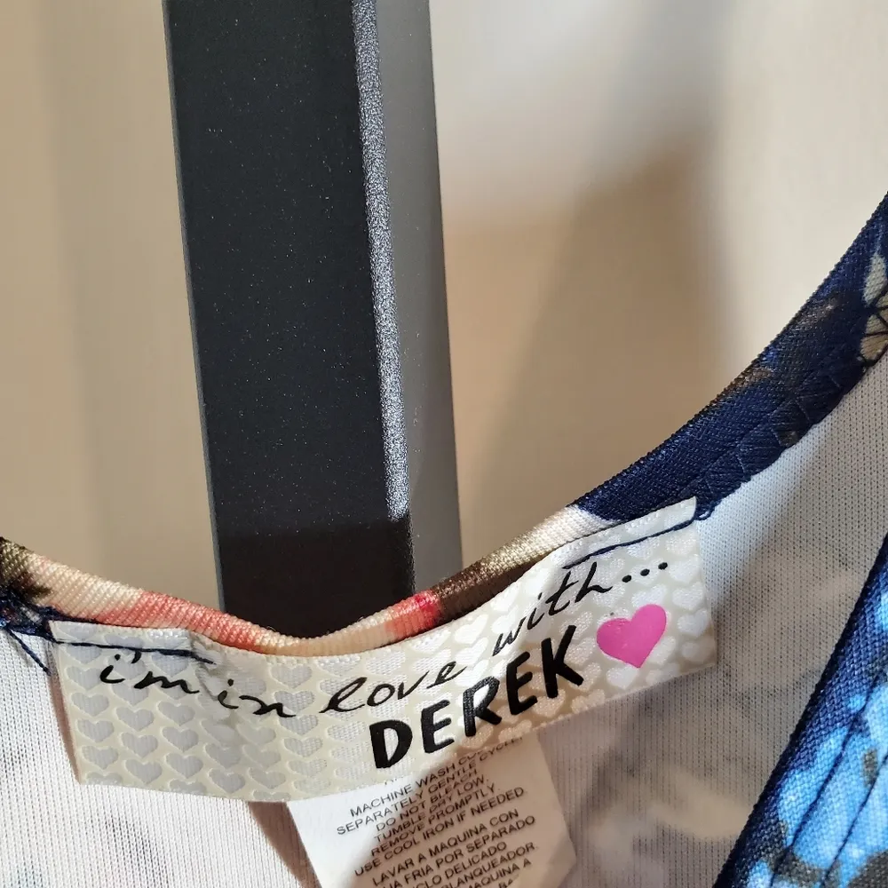 Derek Heart Floral Skater Dress Sleeveless Small - Image 7