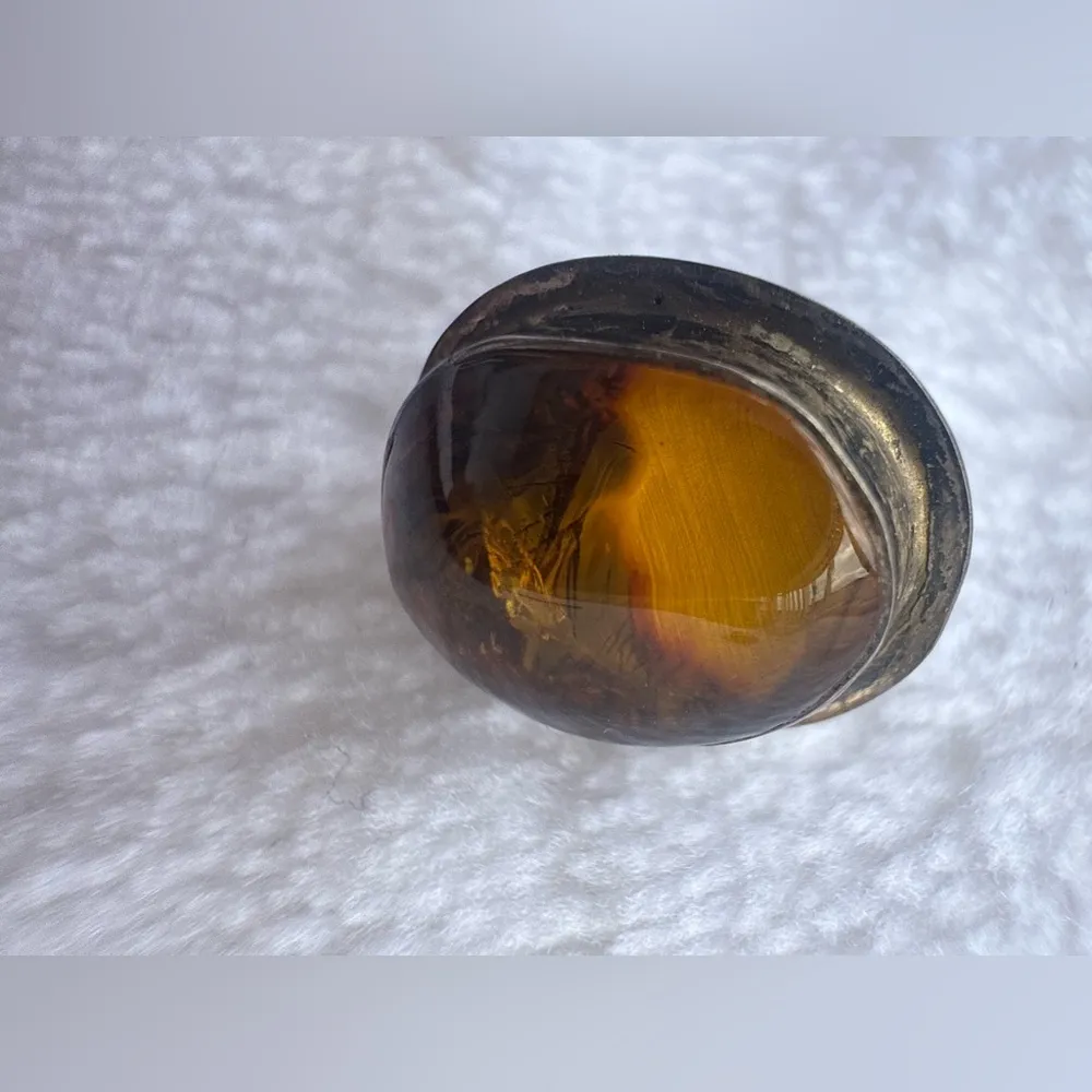 Necklace Kit Earrings Amber Pendant Necklace  Leather Cord  Boho Jewelry Yellow - Image 6