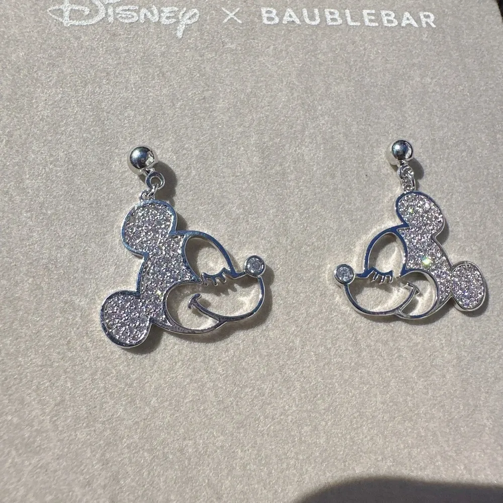 Disney X BAUBLEBAR silver / gold tone diamonds paved Mickey Mouse 925 s. silver - Image 6