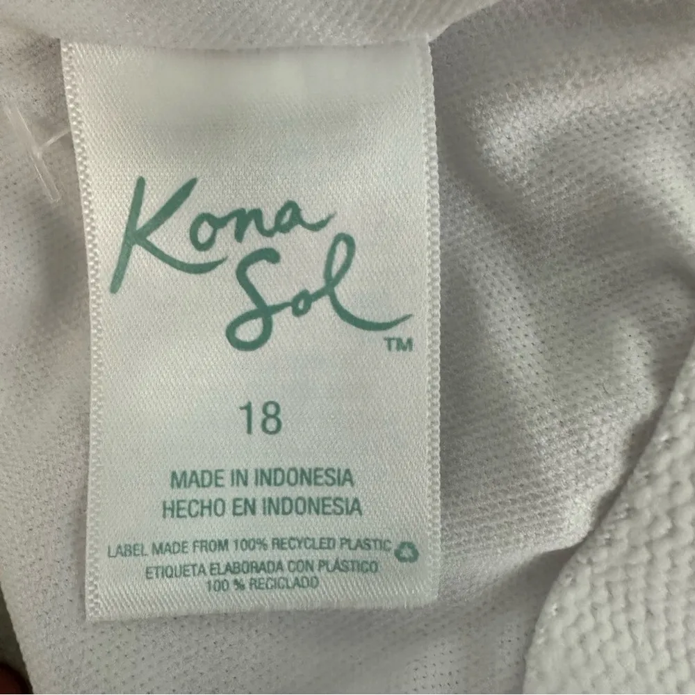 Kona Sol Women’s One Piece Chevron Print Swimsuit Size 18 NWOT - Image 4