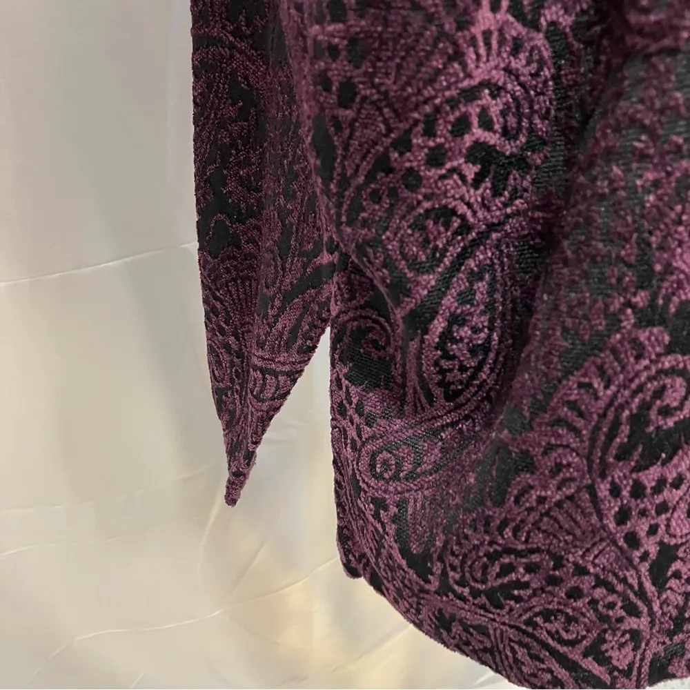 Sag Harbor Vintage Paisley Shacket Button Down Purple Womens 22 Cabincore Winter - Image 8