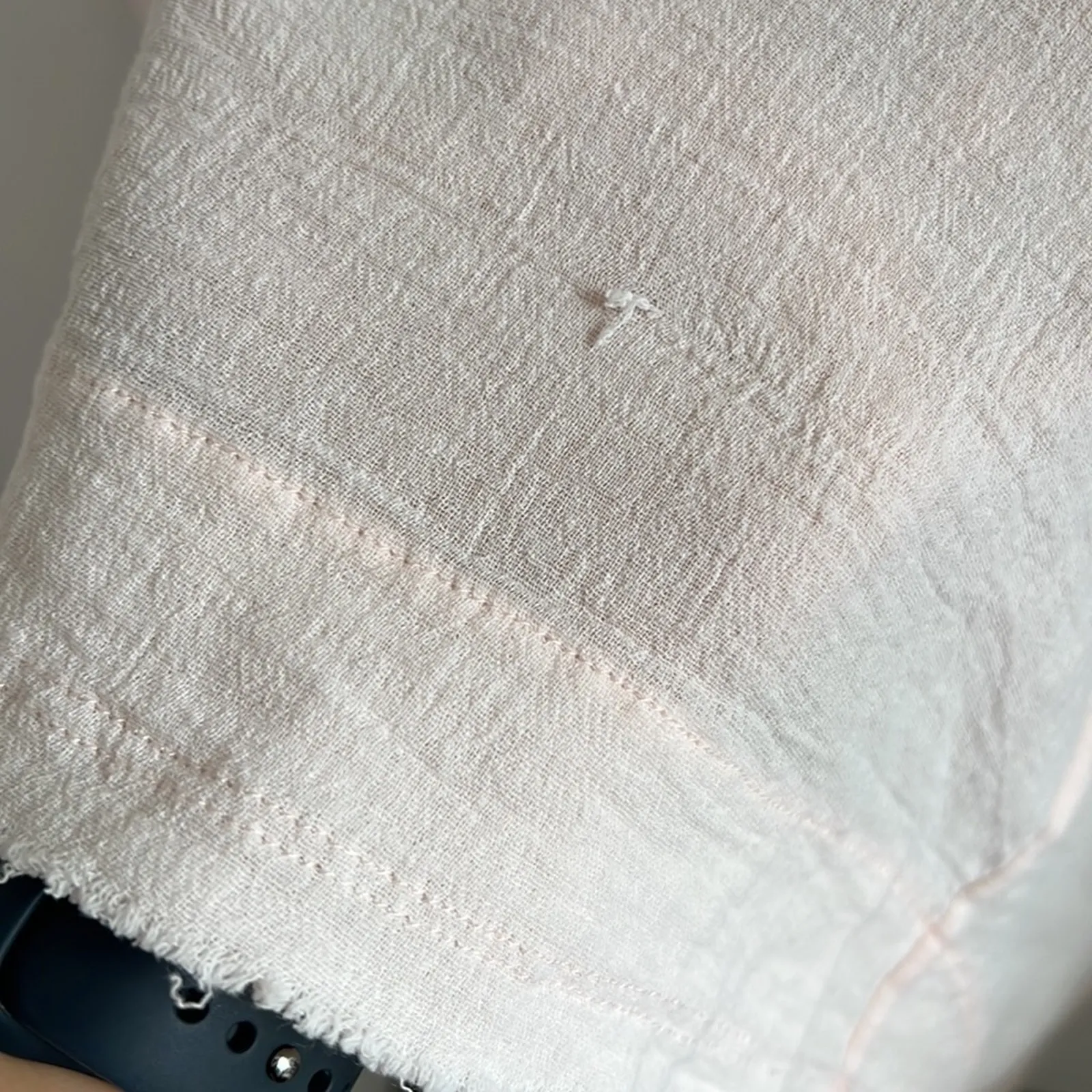 ATM Gauze Cotton Dress in Petal Boho Lagenlook Airy 100% Cotton Coastal Small Pink - Image 6