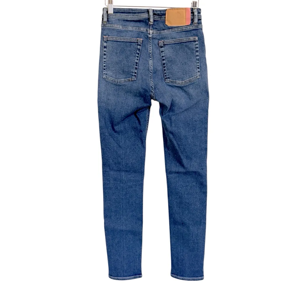 Acne Studios Peg Mid Blue Jean Bla konst Women’s Size Waist 26 Length 32 - Image 4