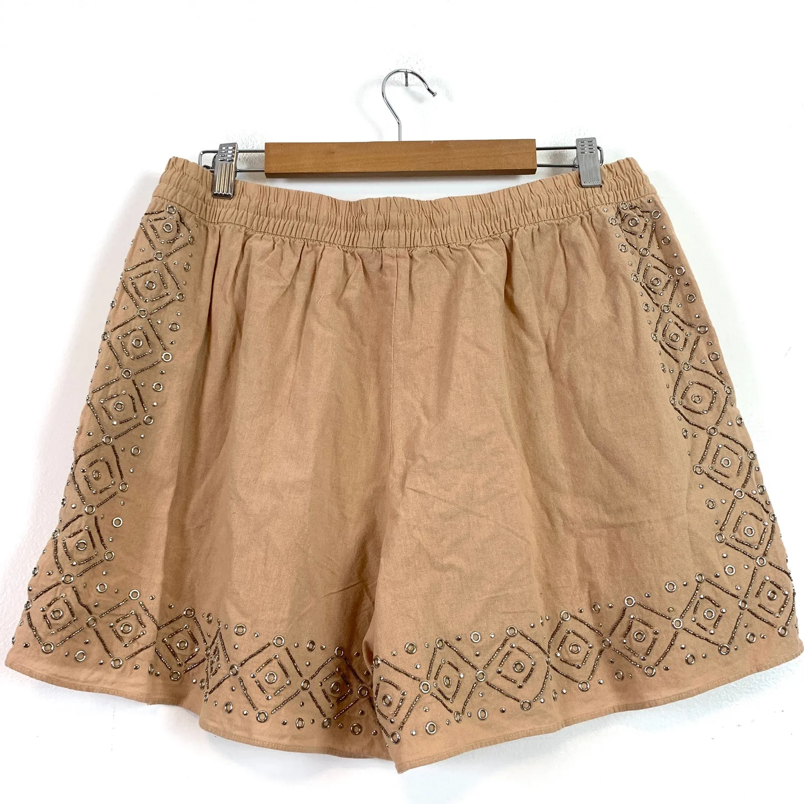 NWT SET Zara Beaded Embroidery Grommet Shirt Relaxed Short Two Piece Size L/XL - Image 15