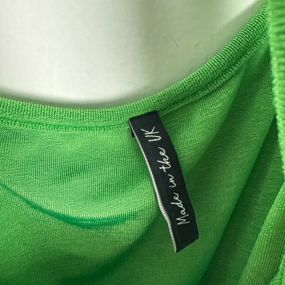 NWOT ASOS ASYOU Keyhole Neckline Slinky Mini Dress Green Size 14 NEW - Image 4