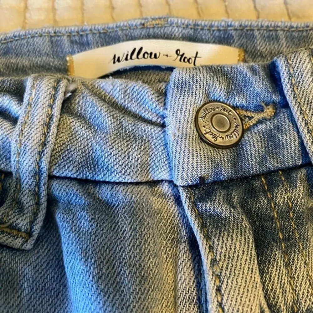 Willow And Root Distressed High Rise Mom Fit Jeans Everyday Jean Sz 24 - Image 2