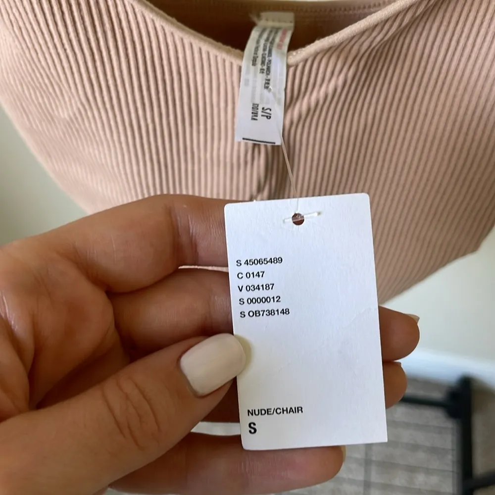 Urban Outfitters Out From Under Ribbed Bodysuit in Cream Beige - Image 4