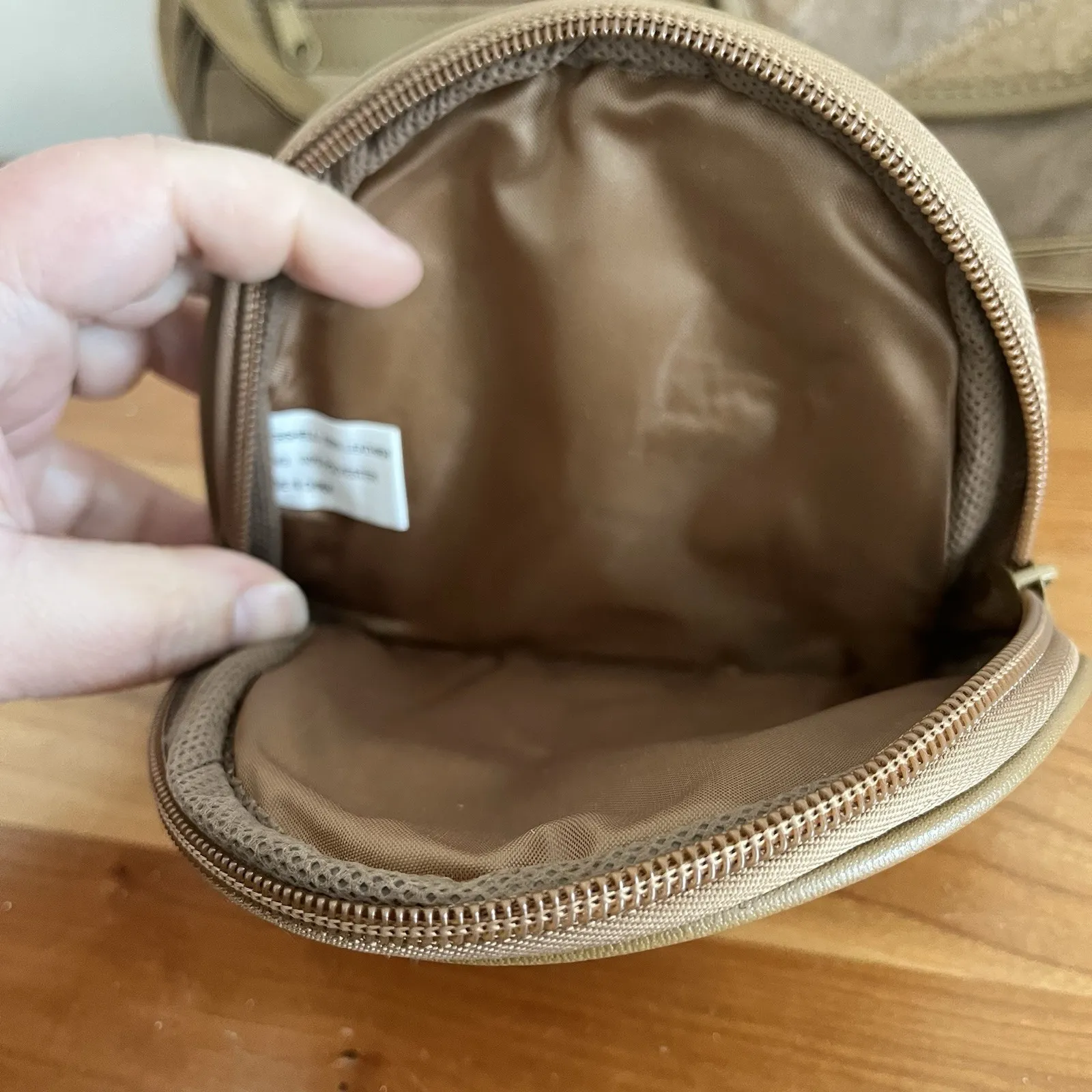 Patchwork Soft Leather & Suede Handbag Purse Shoulder Bag & Coin Purse Tan Brown - Image 5