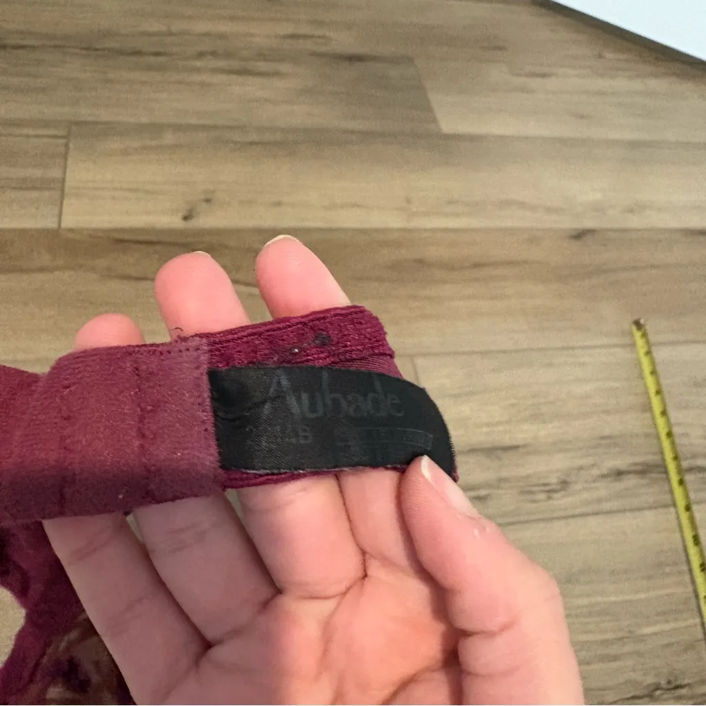 Aubade floral mesh sheer underwire bra purple 38B Size undefined - Image 5