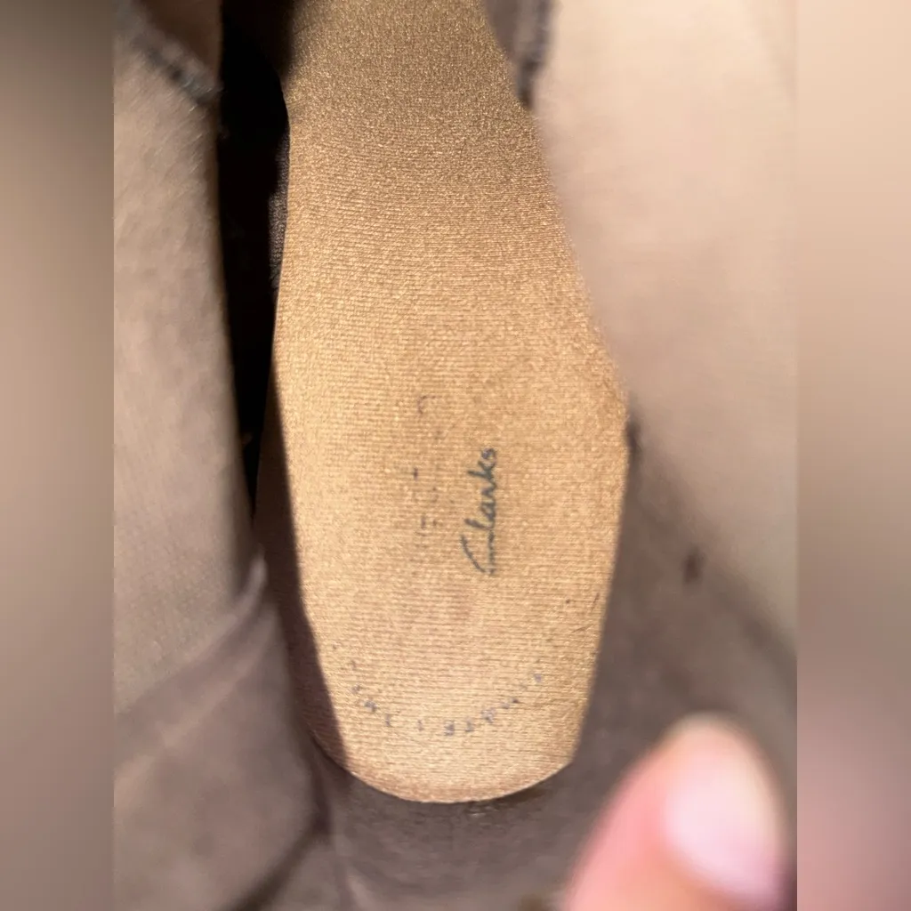 Clarks Collection Women's Verona Ease Fashion Ankle Brown Leather Boots Sz US 7 - Image 9