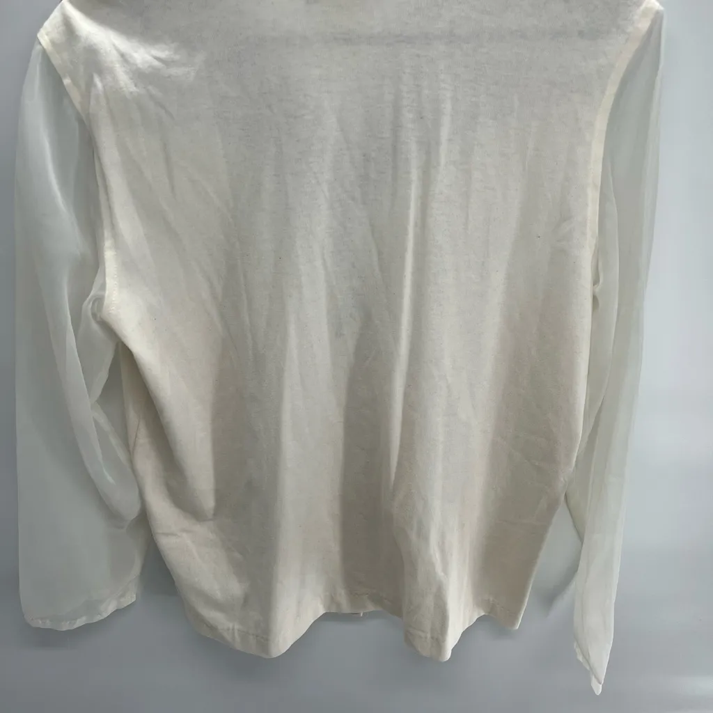 Women's Cream and Multicolor Fringe Top Red Size undefined - Image 6