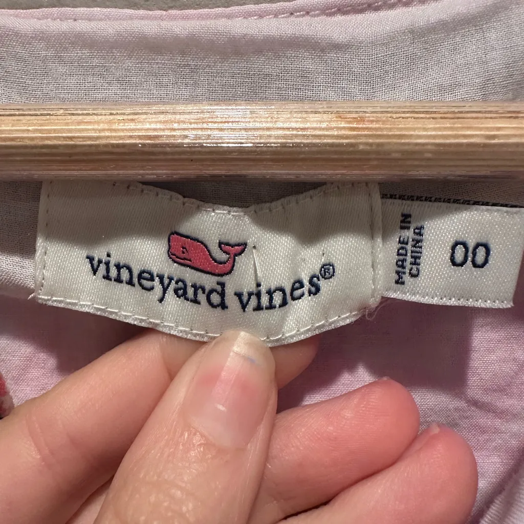 Vineyard Vines 100% Linen Pink Short Sleeve Mini Sheath Dress Coral Ocean Sz 00‎ - Image 4