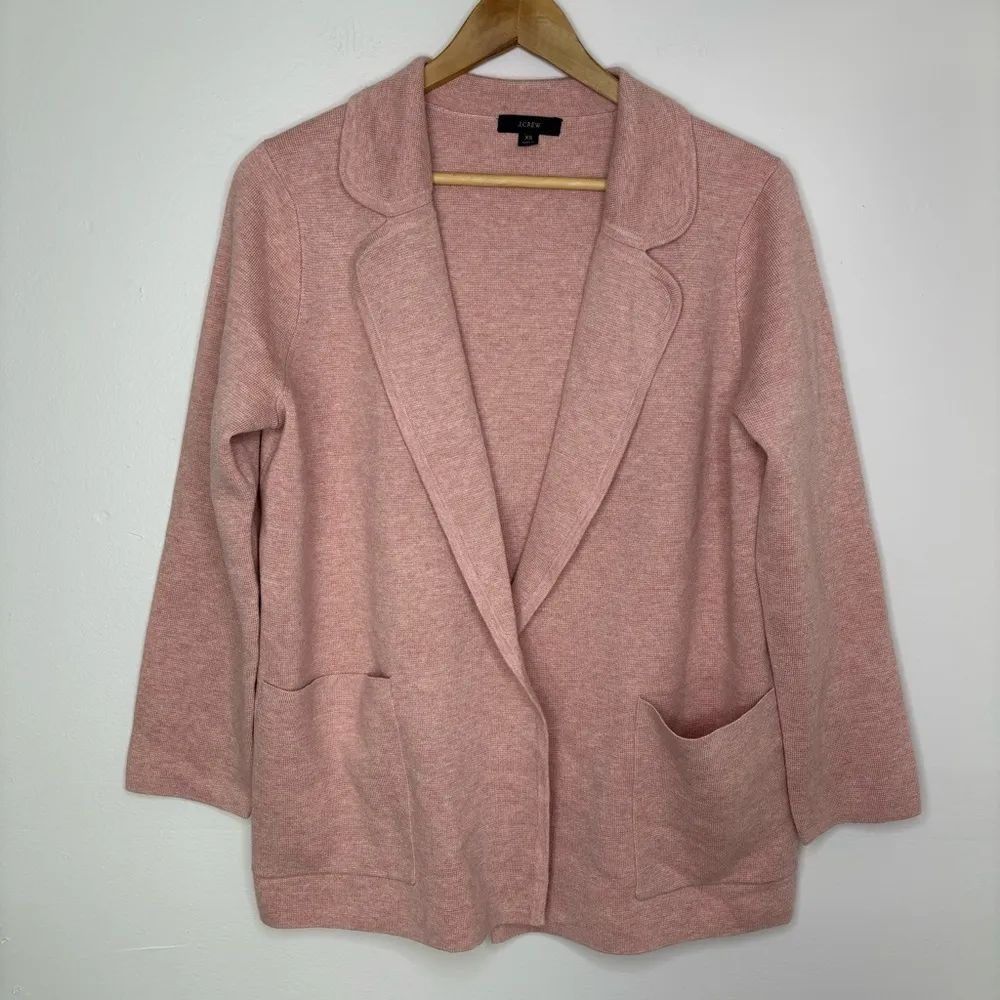 NWOT J. Crew Eloise sweater blazer blossom pink size XS oversized - Image 4
