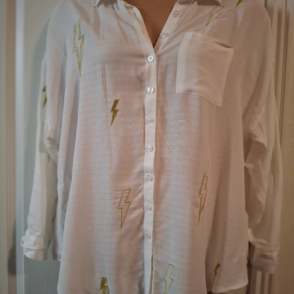 Torrid Sz 0 White Rayon Garment NWOT - Image 5