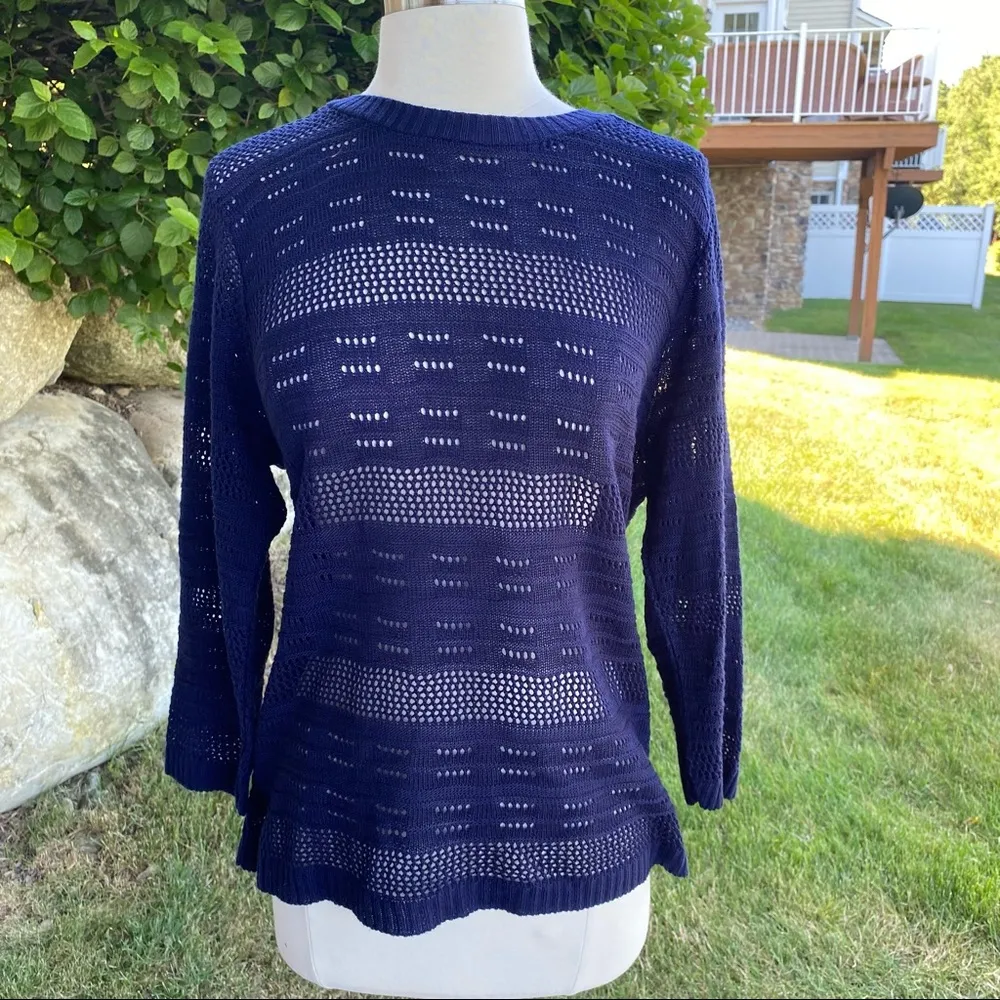 Jason Maxwell Pointelle Sweater - Image 2