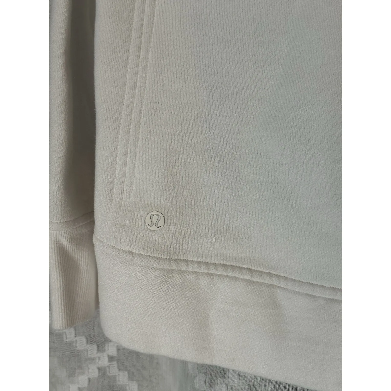 Lululemon Loungeful Hoodie 6 White Soft Fleece Pullover Women Athleisure Cozy - Image 6