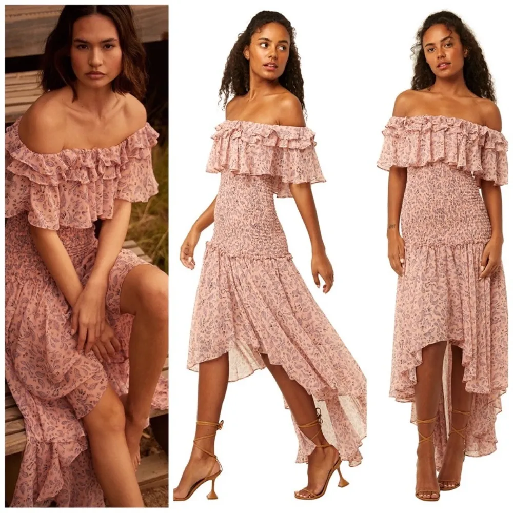 New with tags MISA Los Angeles Giada Dress In Rose Paisley - Image 5