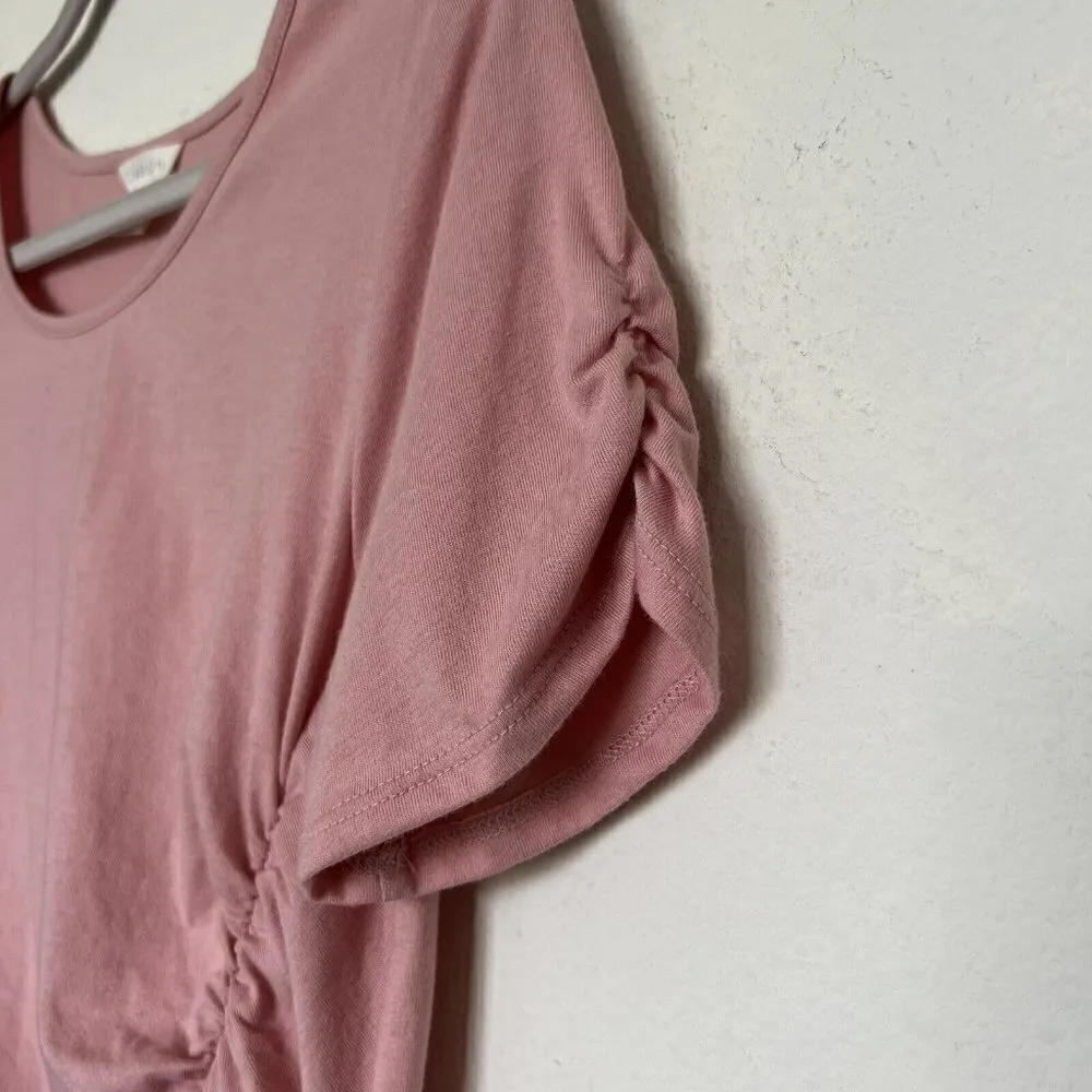 Caslon rushed T-shirt top SMALL pink Short Sleeve casual top - Image 4