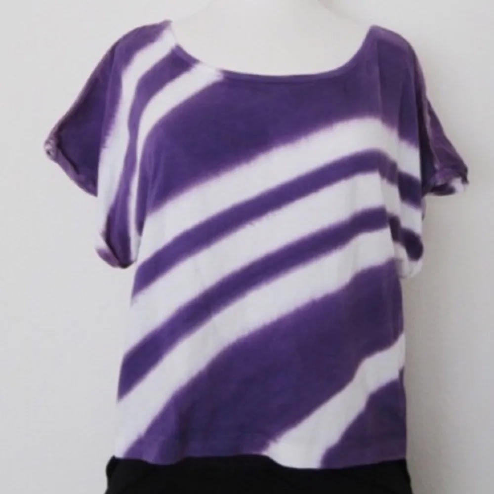 Purple Tie Dye Crop Tee - Image 3