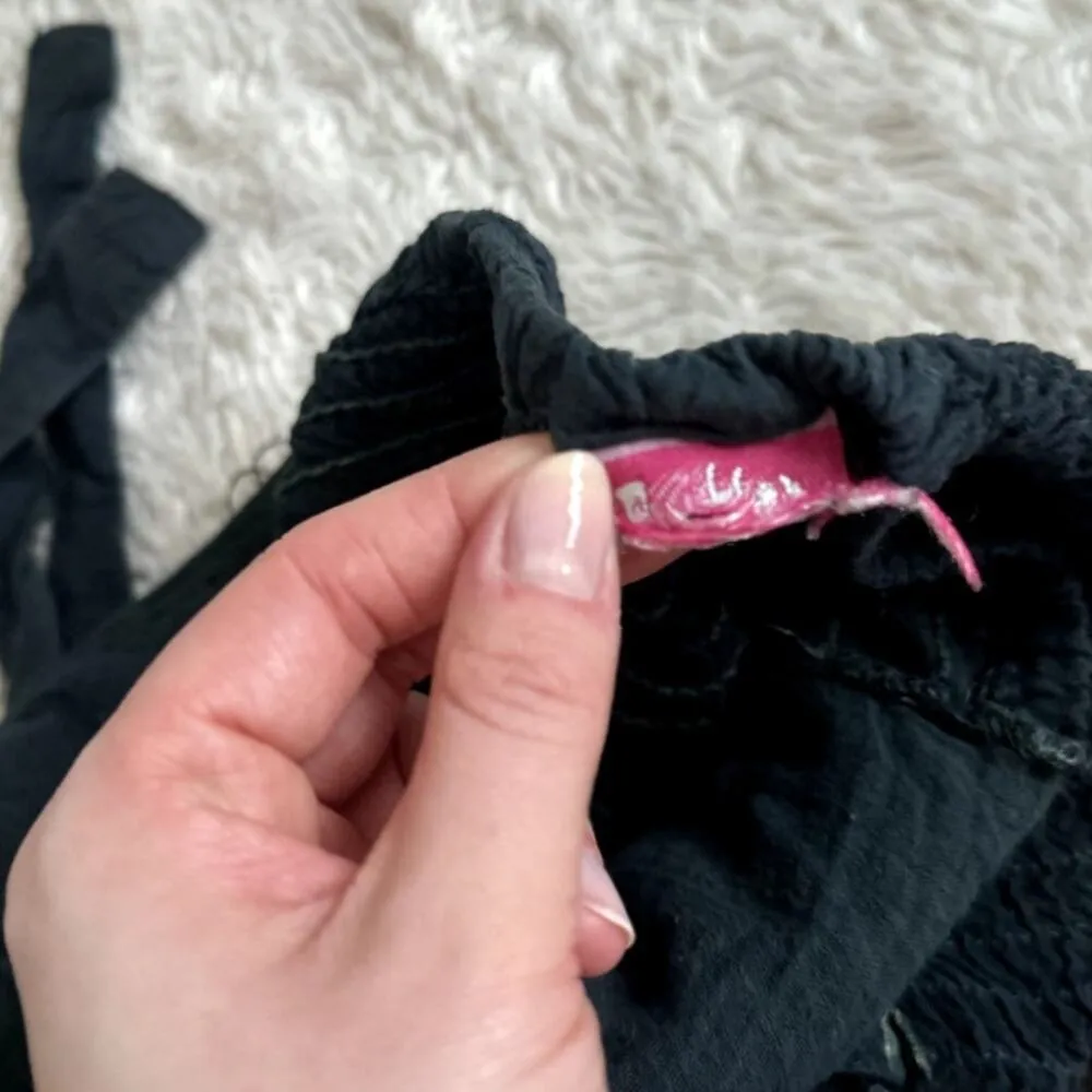 Fairy Fairycore Embroidered Handkerchief Smocked Bodice Halter Dress Mini Vneck Green Size undefined - Image 10