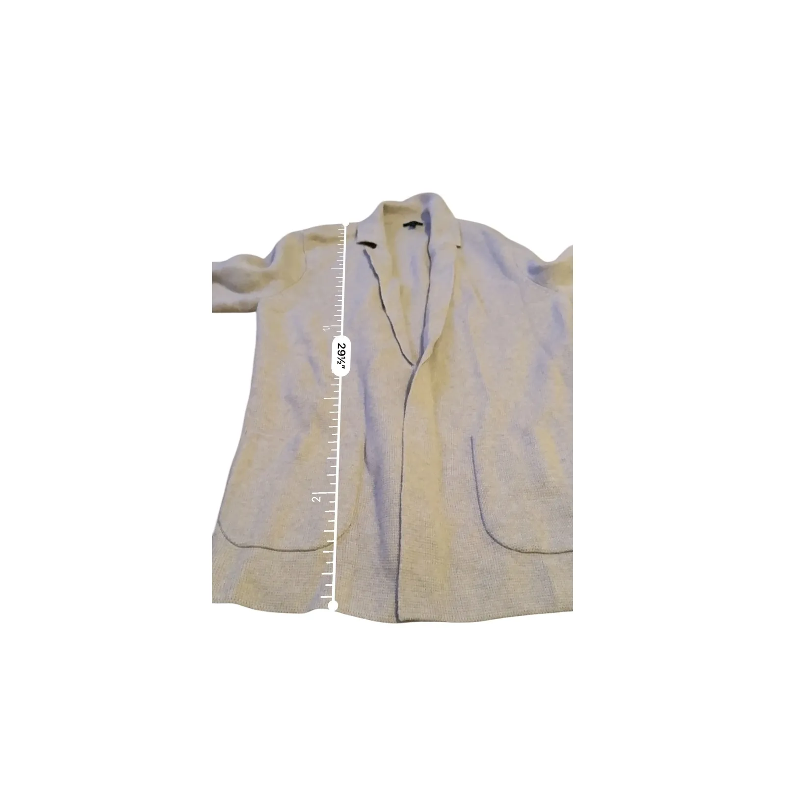 Talbots  Wool‎ Blend Blazer Women's Medium Beige Knit Office Casual Layered - Image 4