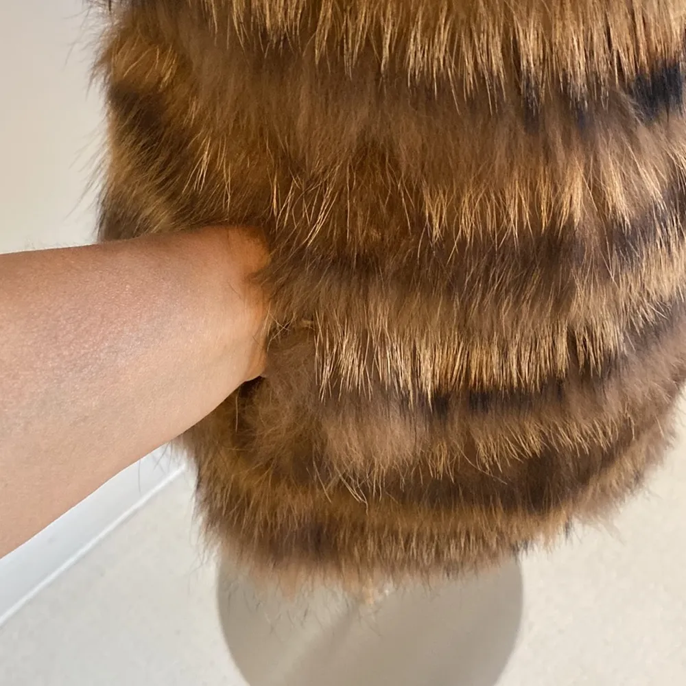 Sherry Cassin Opossum Raccoon Sweater Vest Brown Size M - Image 4