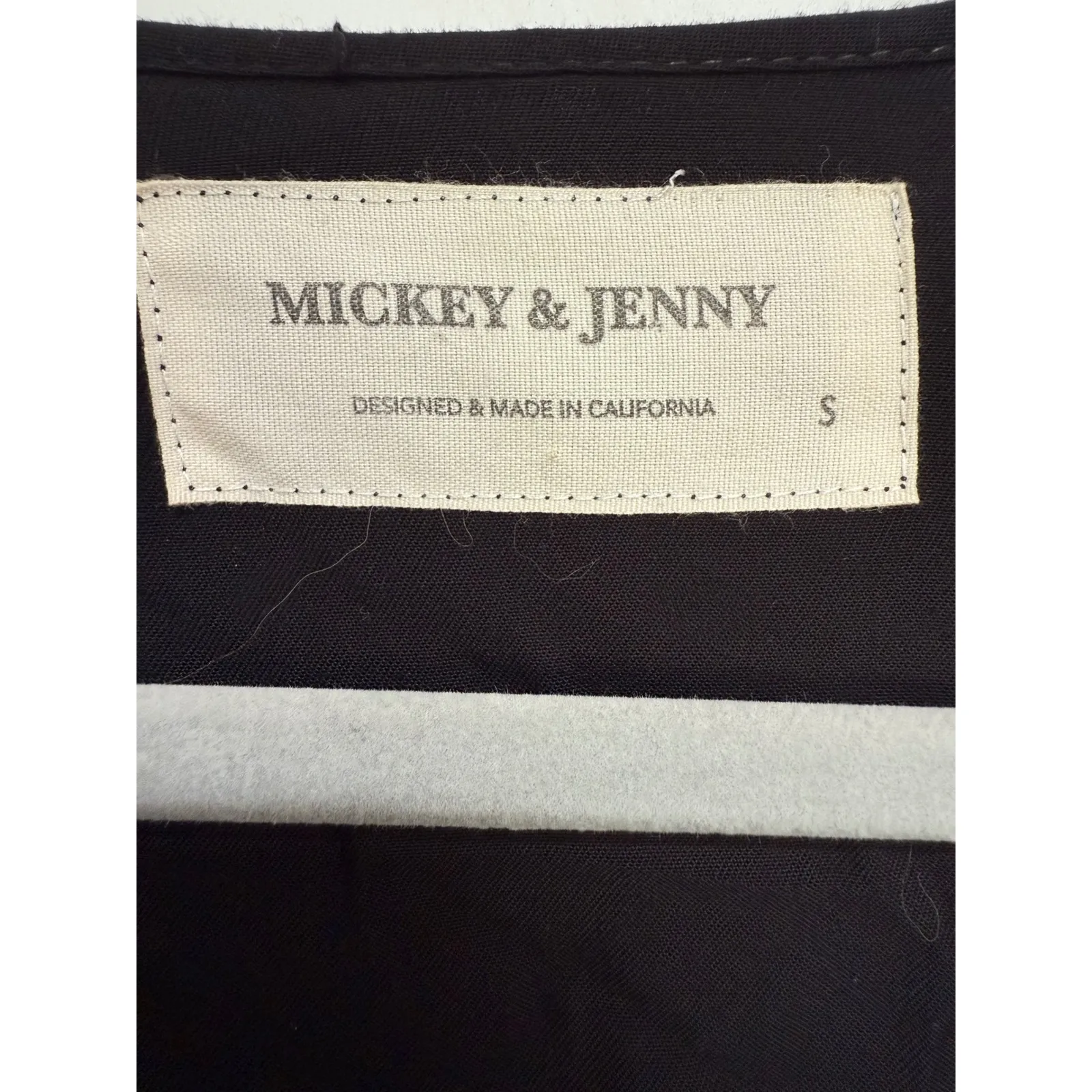 Mickey & Jenny Solid Black Wrap Dress VNeck Long Sleeve Size Small - Image 5