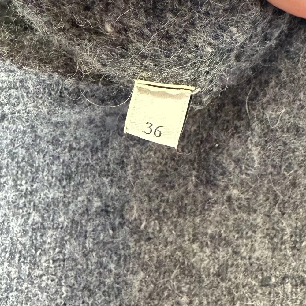 Sandro Paris Ancolie Gray Wool Blend Sweater Dress Dark Academia Mini size 36 - Image 7