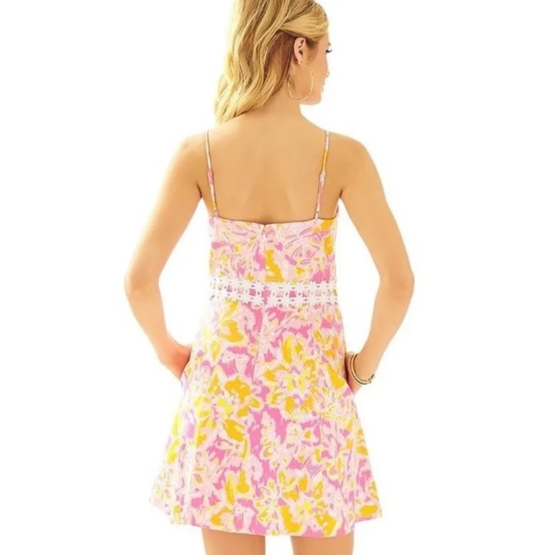 Lilly Pulitzer Lenora Lace Cut Out Sundress Mini in Ooh La La Size 6 - Image 2