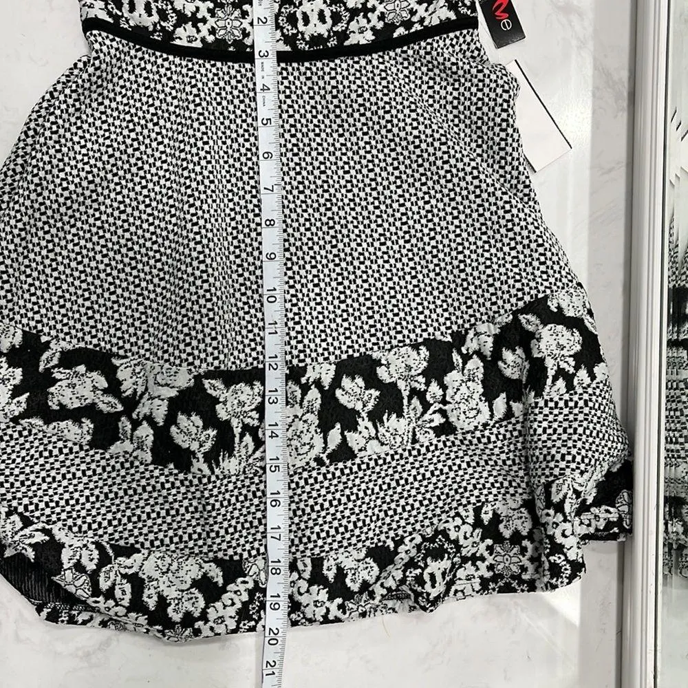 Teeze Me Black & White Fit & Flare Print Dress Size 5/6 - Image 7
