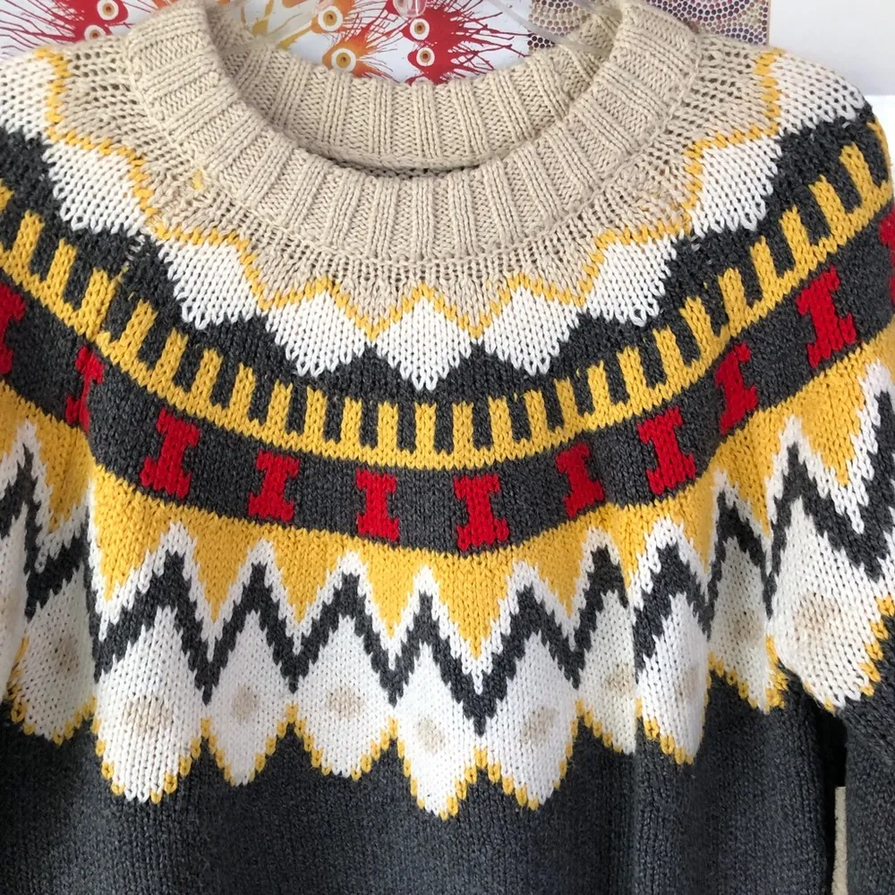 Aerie Fair Isle Sweater XS Oversized - Image 5