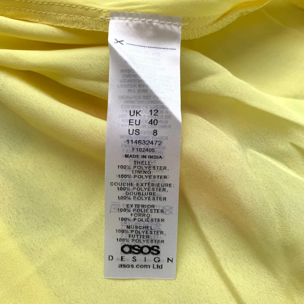 ASOS DESIGN Pleated Wrap Front Midi Dress in Yellow Floral - Image 12