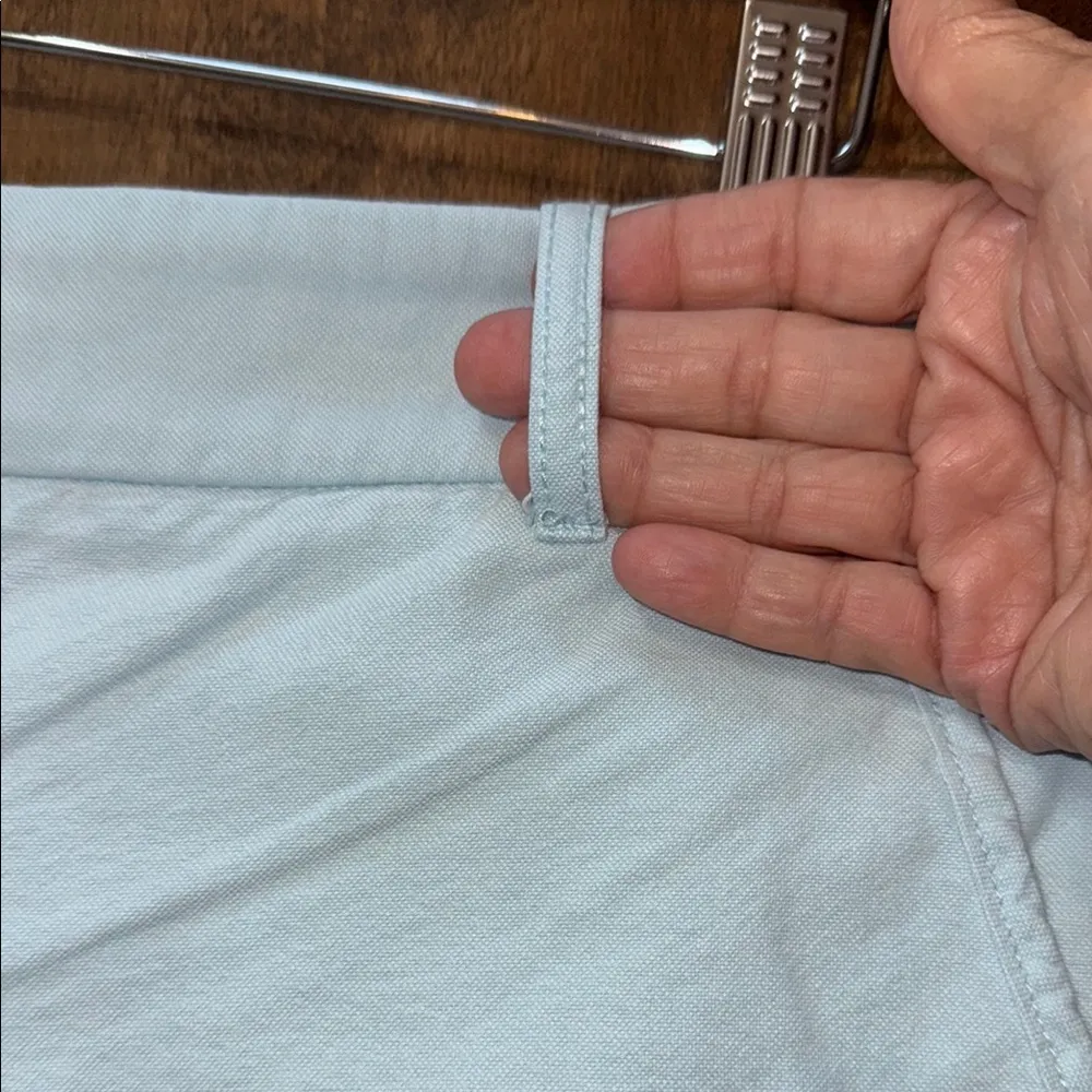 J CREW Pastel Blue 100% Birdseye Cotton Shorts Size 6 - Image 4