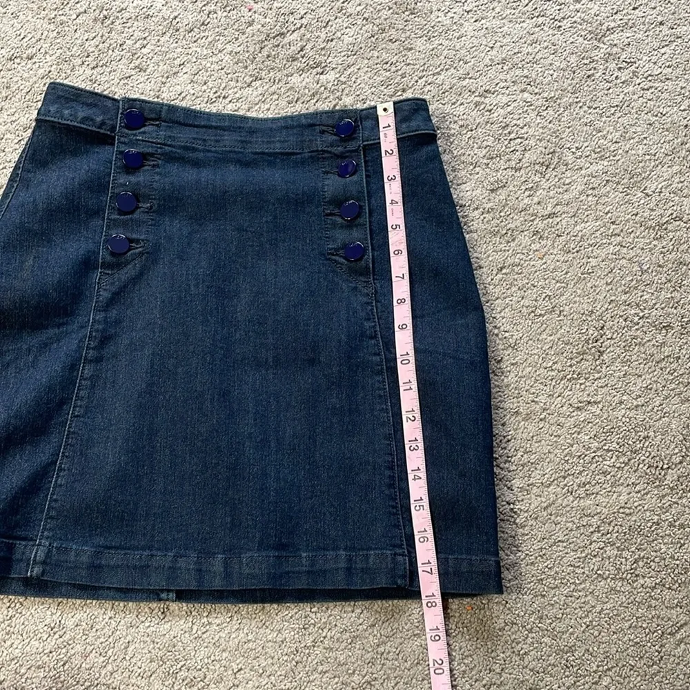 LOFT Women’s Denim Sailor Button Up Mini Skirt | Size 4 - Image 6