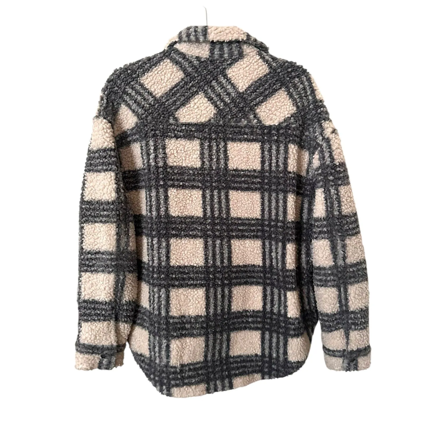 SAYLOR‎ Loria Plaid Jacket Cream Black Medium - Image 3
