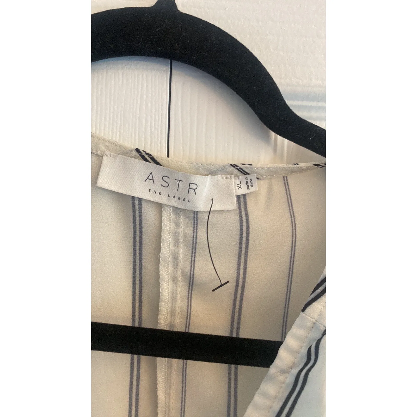 ASTR The Labe Womens XL Striped Long Sleeve Wrap Bodysuit Deep‎ V Neck Going Out - Image 2