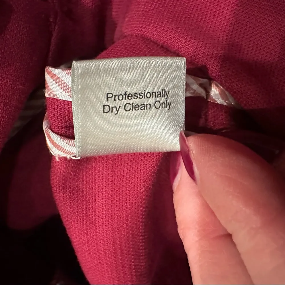 Beth Bowley Sz 4 Trench Coat Belted Jacket Cotton Y2K Double Breasted Preppy Pink - Image 7