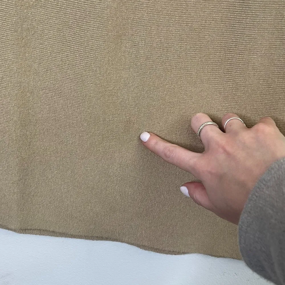 Nordstrom Leith Mock Neck Longline Sweater Tunic Cotton Modal Blend Pearl Detail - Image 7