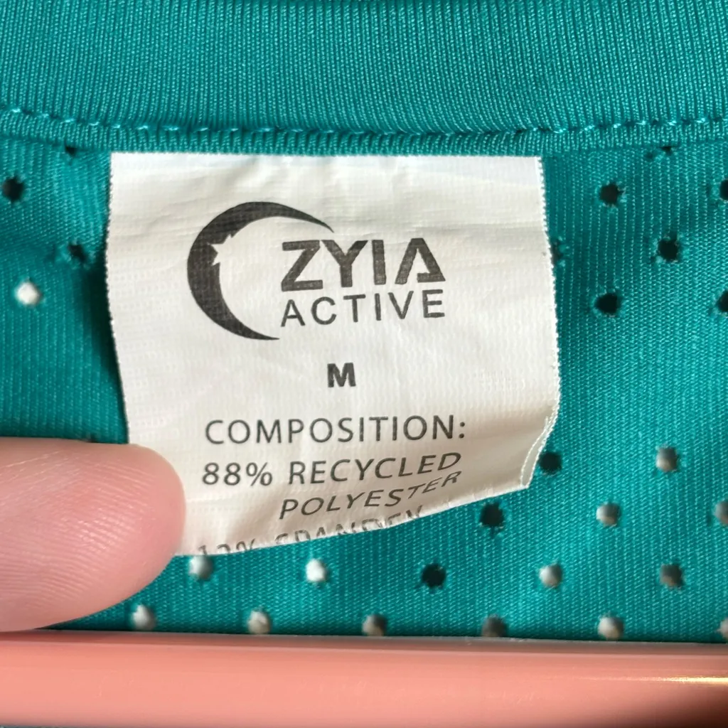 Zyia Active Woman’s Teal Chill Long T Casual Running Sportswear Tee Size Medium - Image 4