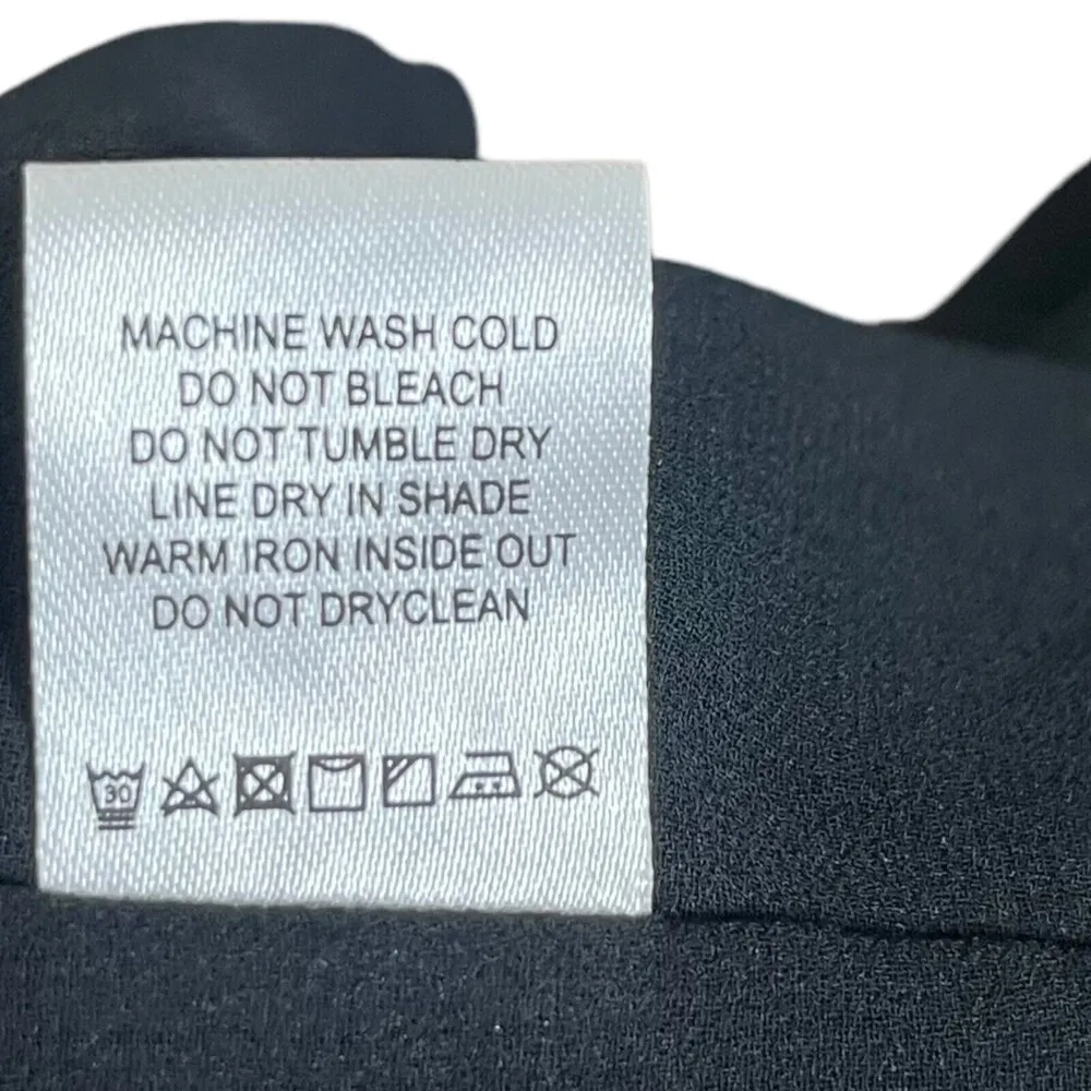 Lovers And Friends Dylane Mini Skirt Black Ruched Overlay Knot Details Size XL - Image 6