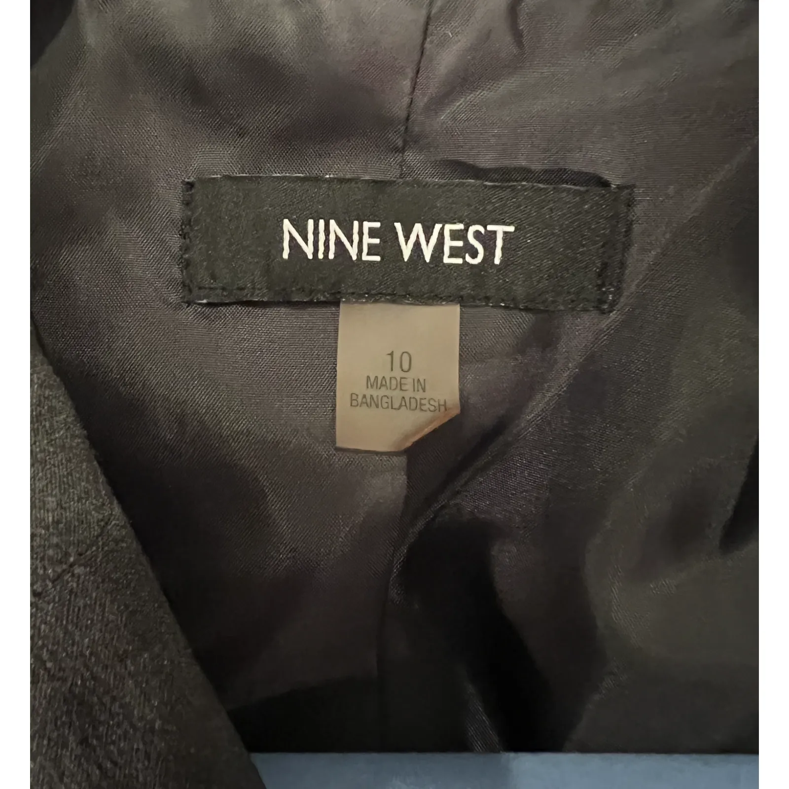 Nine West Womens Suit Jacket Size 10 Gray Button Front Single Vent Lined Classic - Image 2