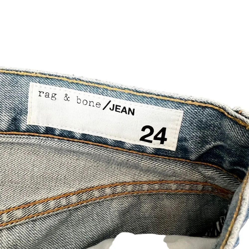 Rag & Bone Marilyn Distressed Light Wash Skinny Jean Size 24 - Image 11